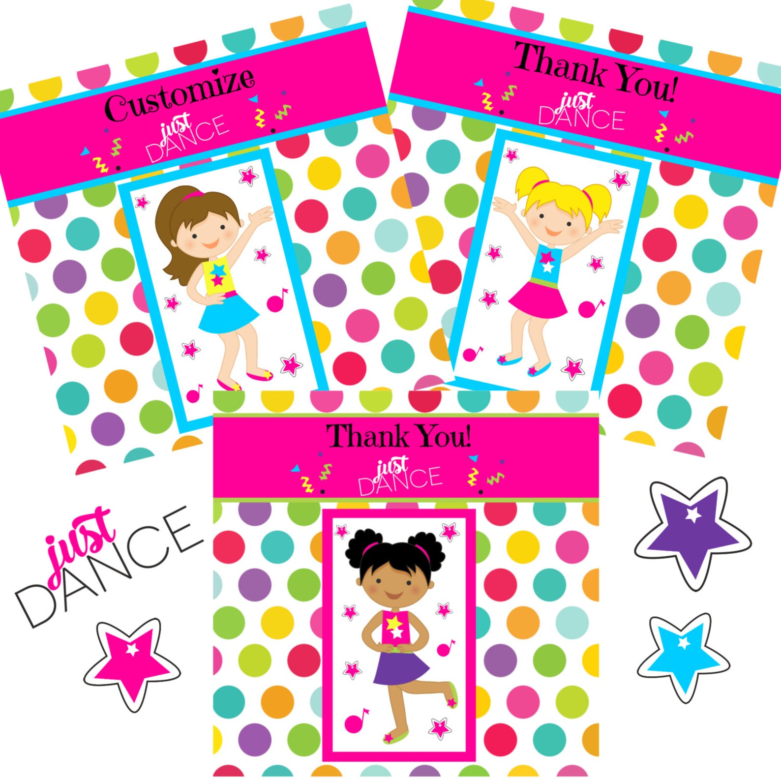 5 Pc Dance Party Lip Balm Favors/Dance Party/Party Favors/ Etsy