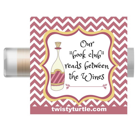 Book Club Lip Balm Favors | Wine Party Favors | Custom Lip Balm Favors | Party Supplies | Book Club Gifts | Reading Group Idea Il_570xn