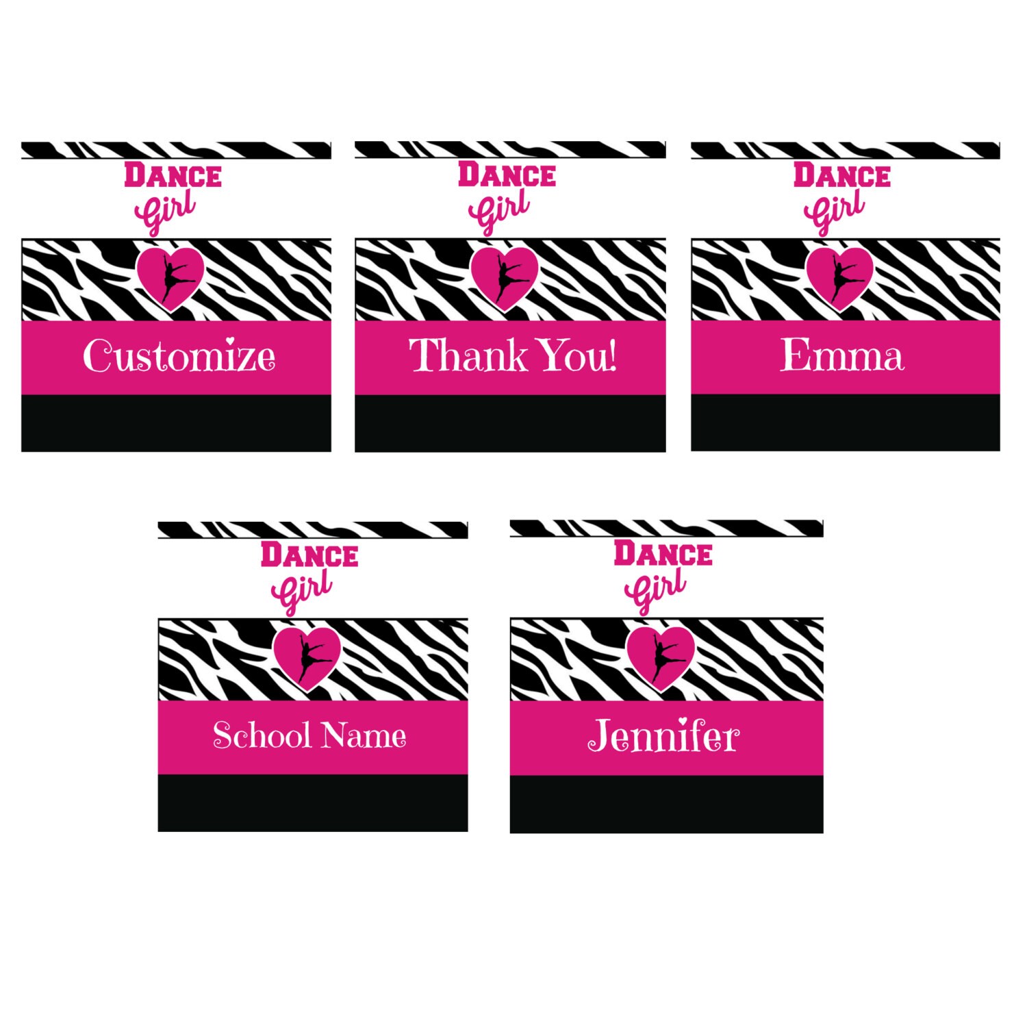 5pc Dance Party Favors/dance Party/girl Dance Birthday/dance Etsy