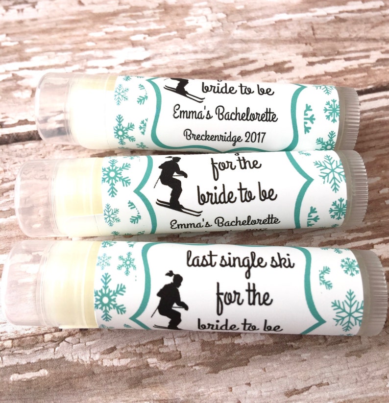 Ski Bachelorette Party Favors Winter Theme Chapstick Etsy