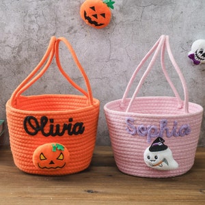 Halloween Candy Basket, Trick or Treat Basket, Halloween Basket, Halloween Tote, Halloween Candy Bag, Halloween Gift For Kid, Candy Bucket