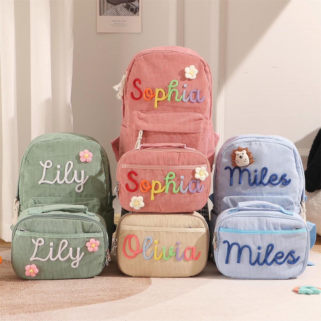 Custom Toddler Backpack & Lunch Bag Set, Personalized Toddler Schoolbag ...