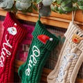 Custom Family Christmas Stocking, 2025 Personalized Stocking, Knitted Stockings With Name, Monogram Stocking, Holiday Stocking Decor Gift product logo