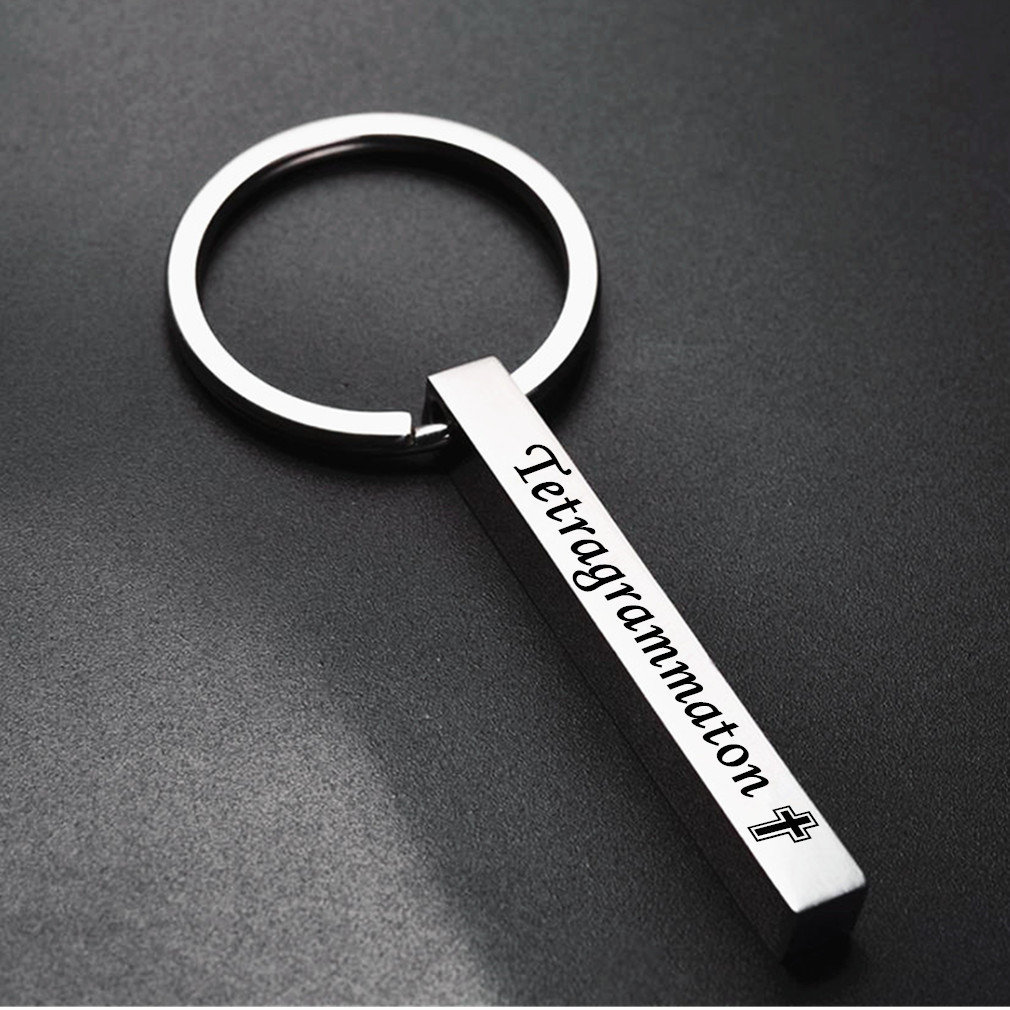 Personalized Bar Keychain Engraved Bar Key ring Custom 3D | Etsy