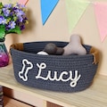Personalized Pet Dog Toy Basket: Custom Dog/Cat Storage Bin product logo