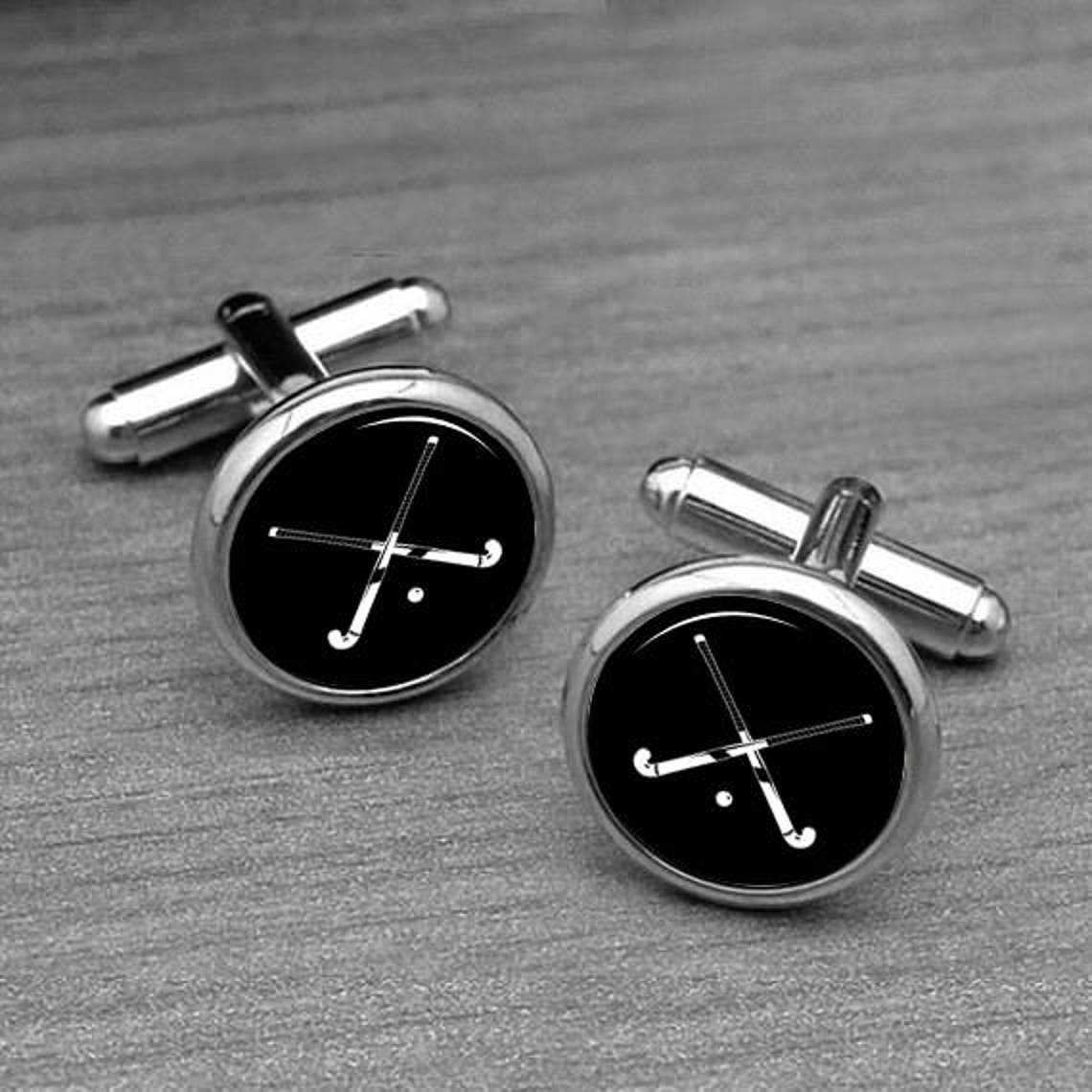 Field hockey cufflinks ICE Hockey Stick Sports Fans & Tie Etsy