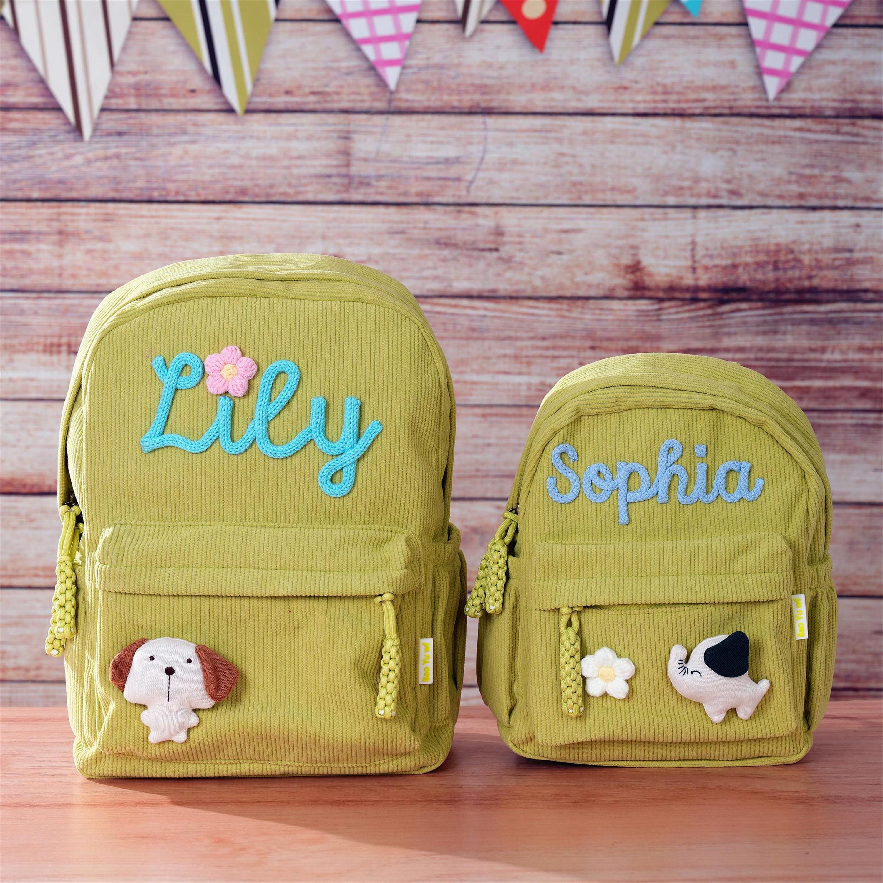Small Backpack Names Toddler Backpack Personalised Large Mini Kids Initial Backpack Name ...