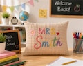 Custom Teacher Name Pillow | Personalized Classroom Decor Cushion | Cute Teacher Appreciation Gift for Women Teachers product logo