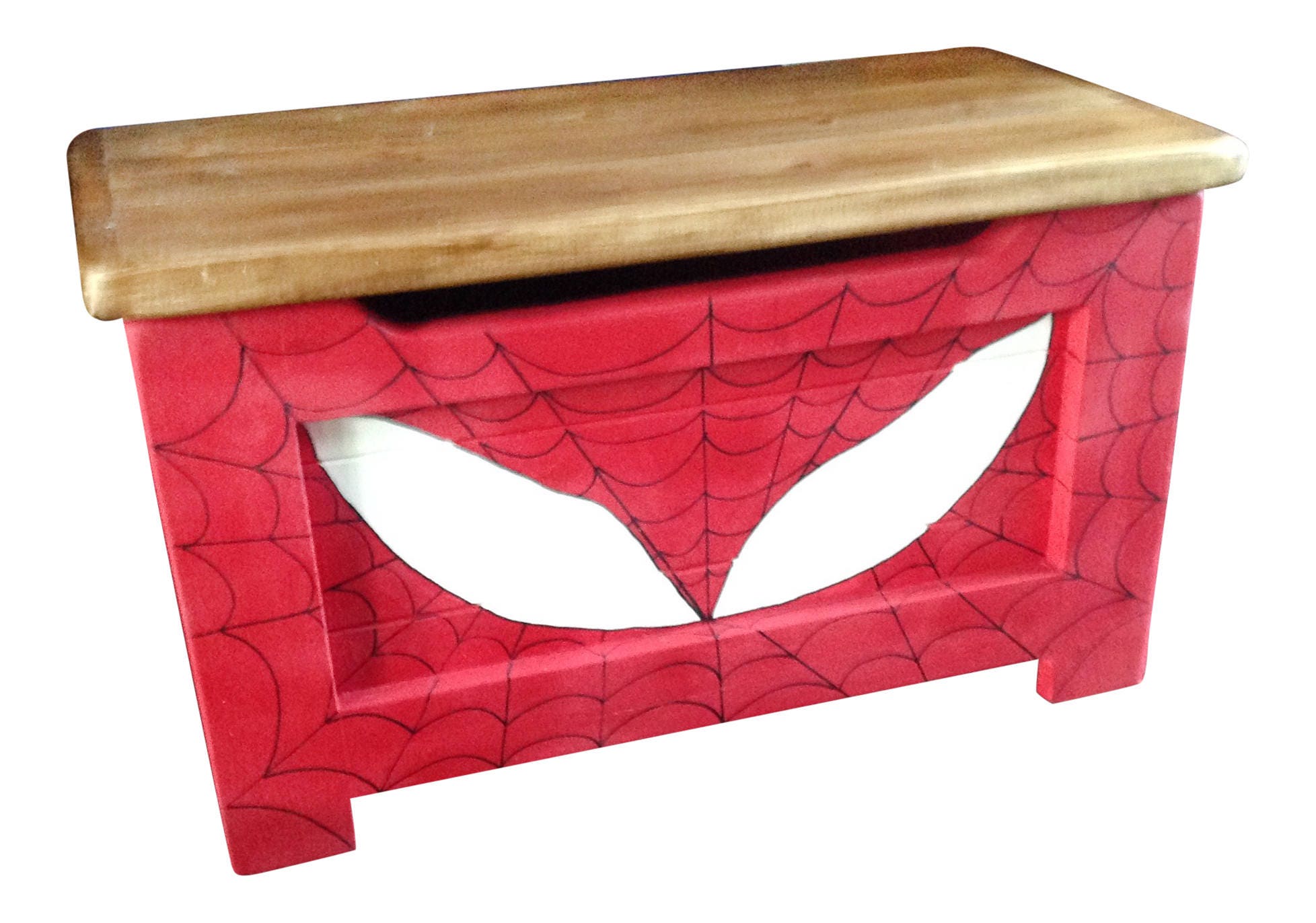 spider man wooden toy box