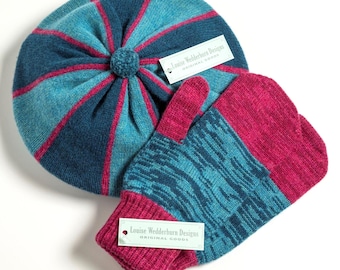 Ladies Beret and Mitten set