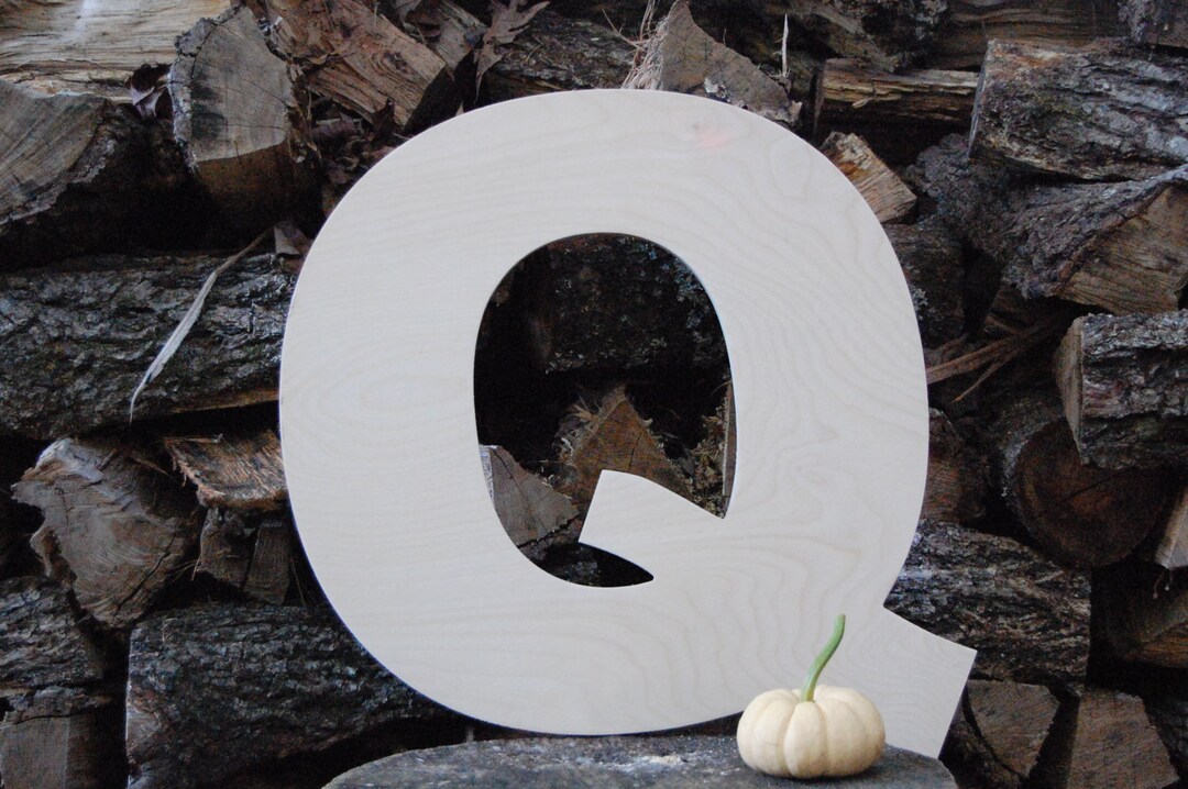 Unfinished 18 Inch Wooden Letter wood Letter q Etsy