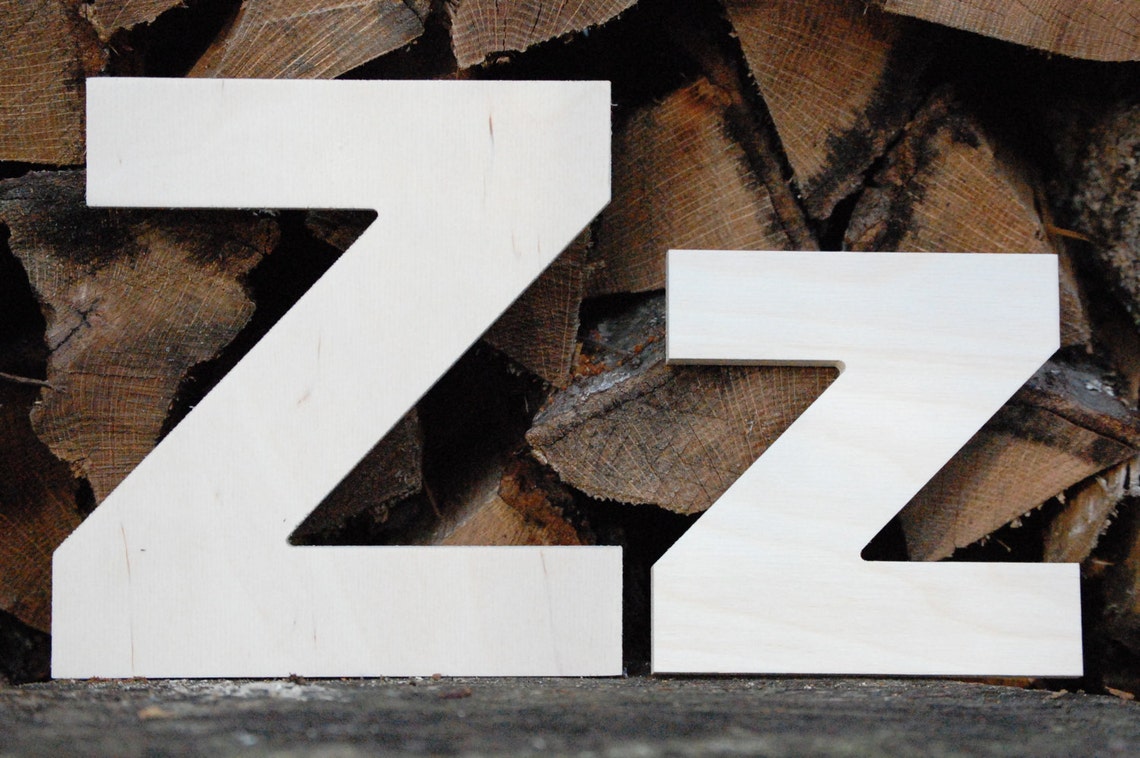 Unfinished 8 Inch Wooden Letter Lowercase z Etsy