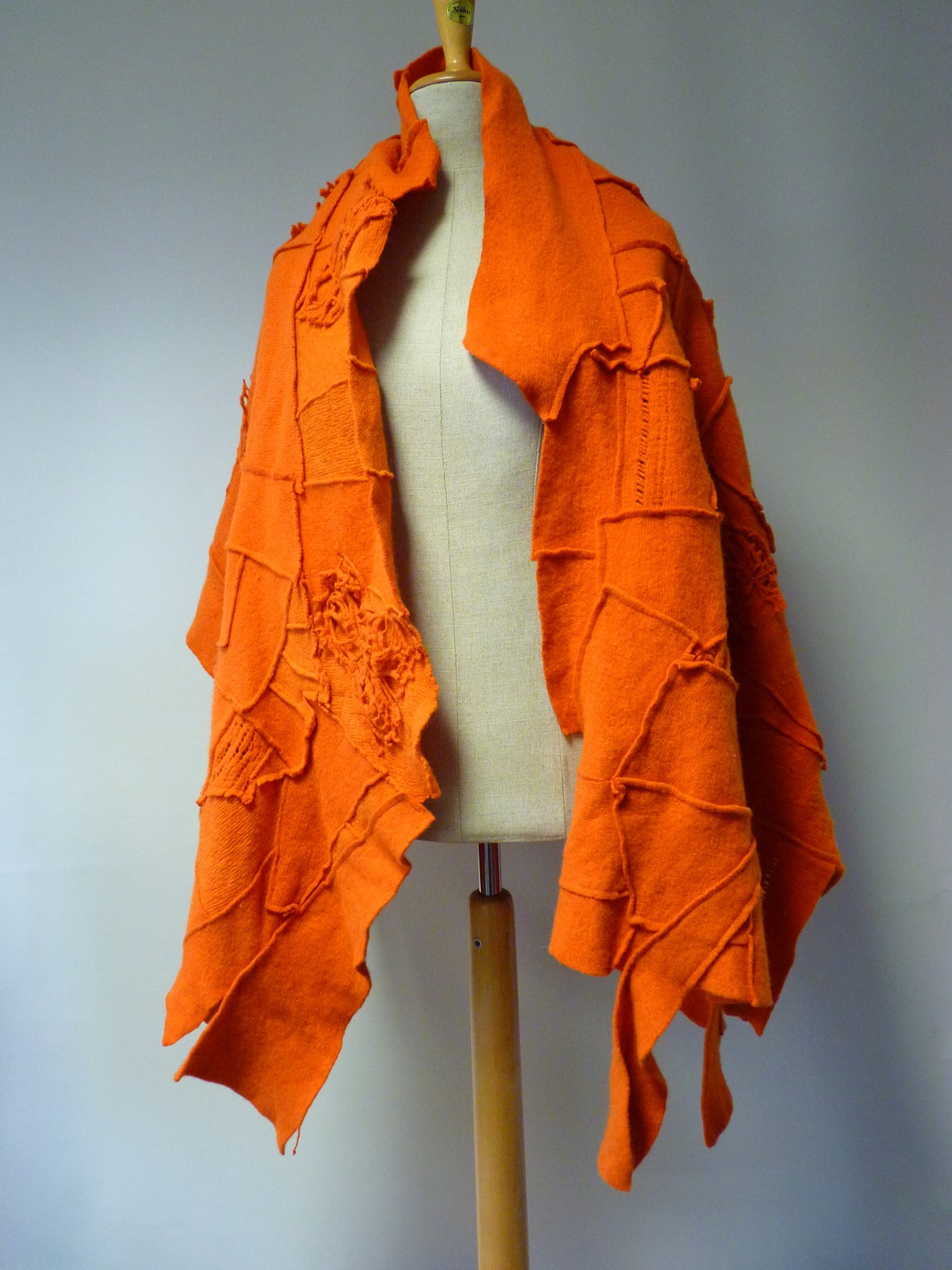 Warme orange Filz Schal. | Etsy