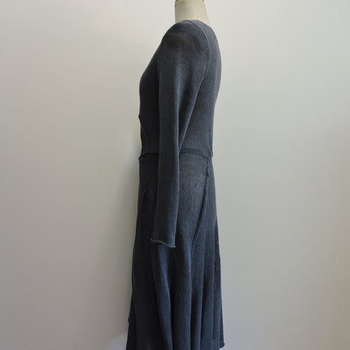 Handmade, long, grey, linen, shops dress, size M.
