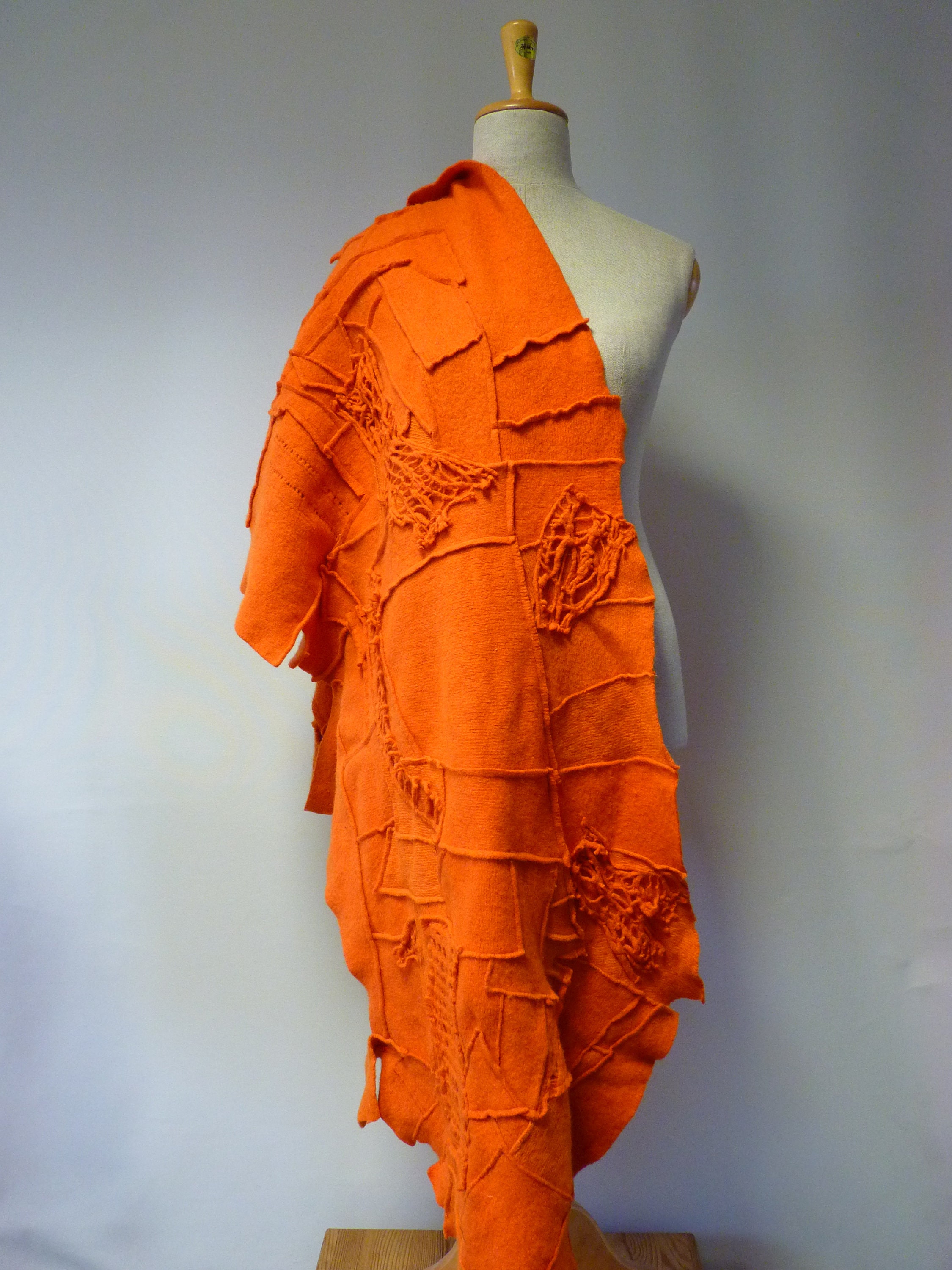 Warme orange Filz Schal. | Etsy