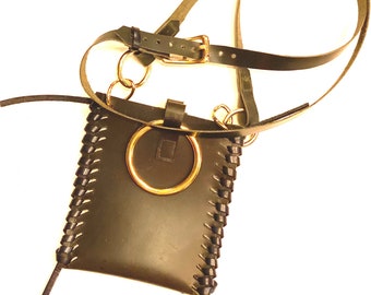 Hunter Groene Lederen Crossbody Tas