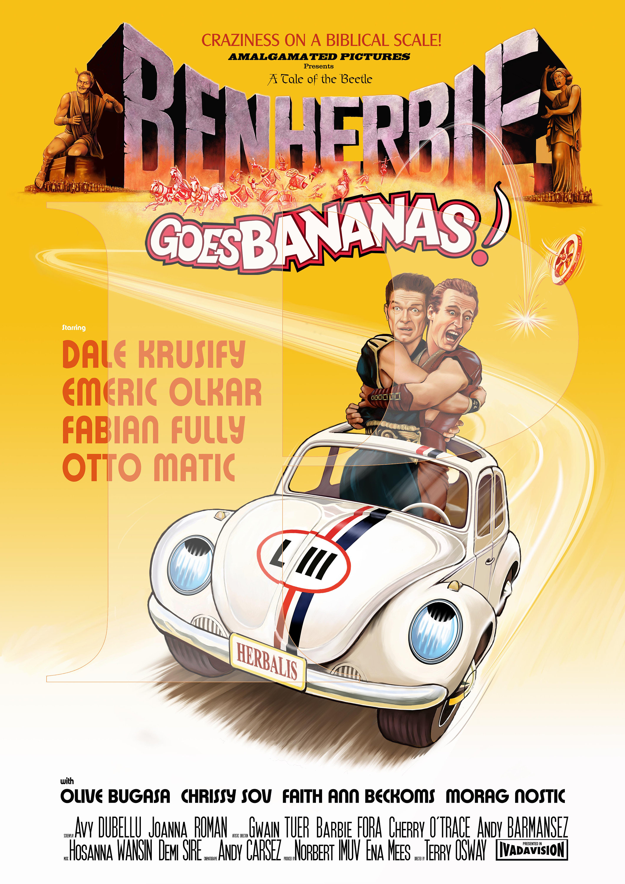 Ben Herbie Goes Bananas. Film Poster Parody With Hidden Funny Bits