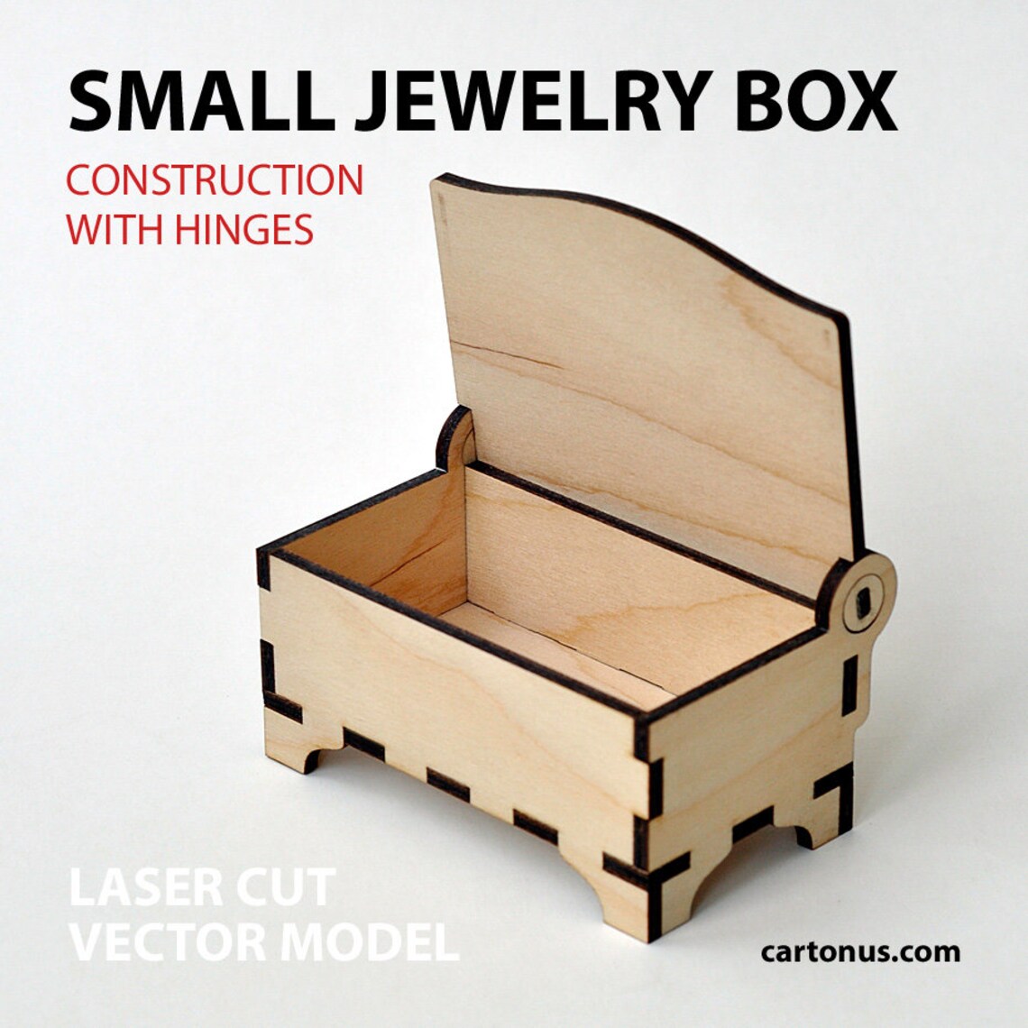 Jewelry box vector template for laser cutting Etsy
