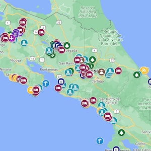 Costa Rica Locaties Google Map