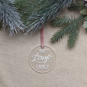 Custom Calligraphy Ornament | Hand-Lettered | Personalized | Family | Couples | Baby | First Christmas | Engaged | Married | Holidays 2022