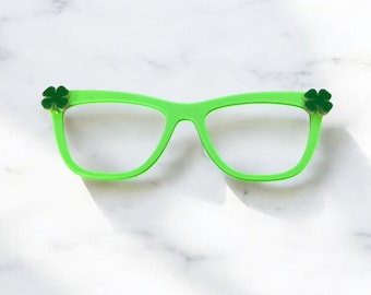 St. Patricks Day Frame Topper-Shamrock Frame Topper-Irish Frame Topper-Shamrock Themed Eyewear-Satin Finish Frame Topper