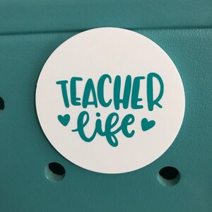 Teacher Life Bogg Bag Charms-Teacher Life Bogg Bits-Teacher Life Bag Charm-Bag Accessory-Bogg Bag Buttons-Teacher Life-Teacher Gift-Teach image 4