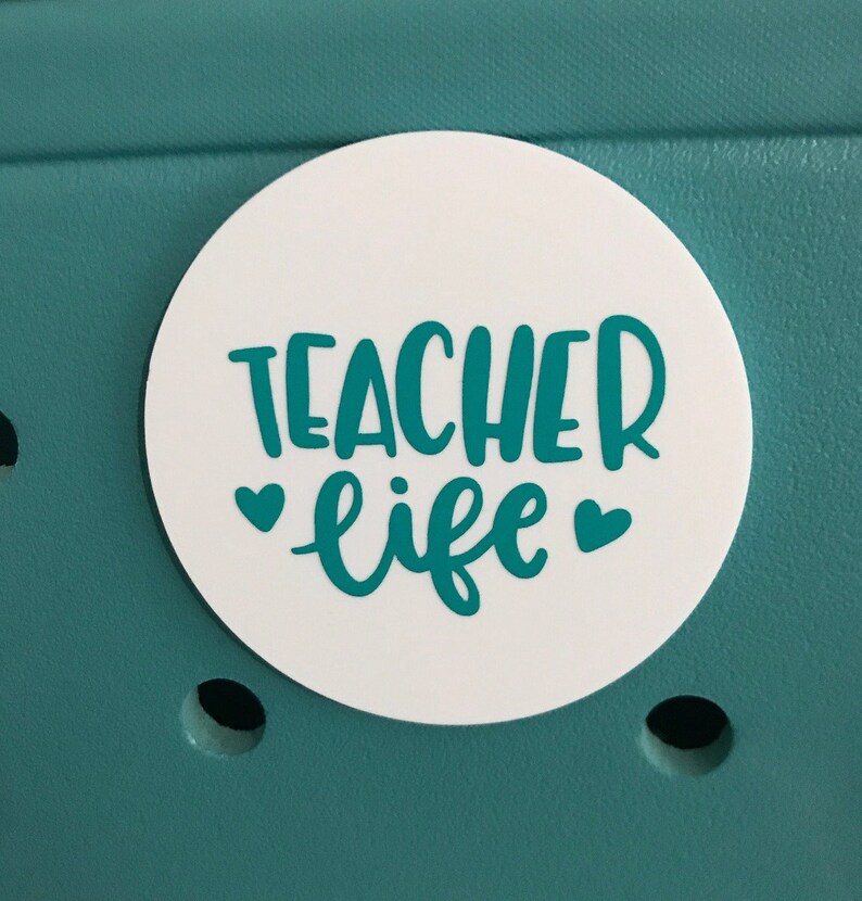 Teacher Life Bogg Bag Charms-Teacher Life Bogg Bits-Teacher Life Bag Charm-Bag Accessory-Bogg Bag Buttons-Teacher Life-Teacher Gift-Teach image 4