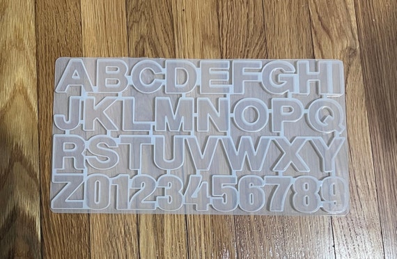 Resin Alphabet Mold-letter & Number Silicone Mold for Epoxy Resin Crafts,  Resin Keychains, Crayons, Soap, Clay 