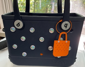 Hanging Mini Bogg Bag Bogg Charm-Mini Bogg Bag on Key Ring Charm-Bag Bit-Bogg Bag Bit-Rubber Bag Bogg Charm-Bogg Tassel Accessory