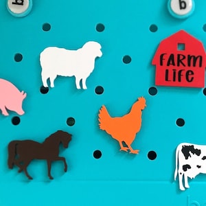 Farm Life Bogg Charm-Pig Bogg Charm-Cow Bogg Charm-Horse Bogg Charm-Chicken Bogg Charm-Rooster Bogg Charm-Sheep Bogg Bit-Farm Girl Bogg Bit image 1