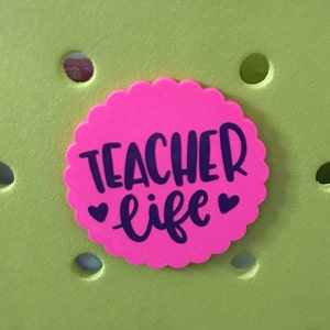 Teacher Life Bogg Bag Charms-Teacher Life Bogg Bits-Teacher Life Bag Charm-Bag Accessory-Bogg Bag Buttons-Teacher Life-Teacher Gift-Teach image 8