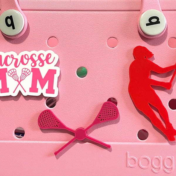 Lacrosse Mom Bogg Charm-Lacrosse Mom Bogg Bit-Lacrosse Mom Charm-Bag Accessory-Bogg Bag Buttons-LAX Bogg Bit-Lax Mom Bogg Charm
