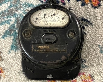 Antique General Electric Meter-Vintage GE Watthour Meter for Lamp Making