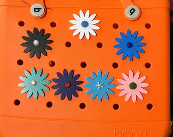 Flower Bogg Bit-Embelished Flower Bogg Bit-Flower Bogg Charm-Custom Bogg Bag Charms-Flower Bogg Bag-Beach Bag Charms-Flower Bag Charm