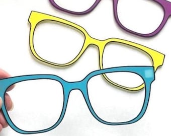 Black Outline Pop Art Eyewear Toppers-Comic Style Frame Toppers-Bold Colorful Eyewear Toppers-Interchangeable Magnetic Frame Toppers
