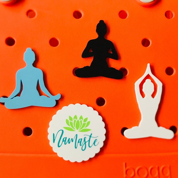 Yoga Bogg Bit-Namaste Bogg Bit-Yoga Bogg Bag Charm-Meditation Bogg Bit-Tranquility Bogg Bit
