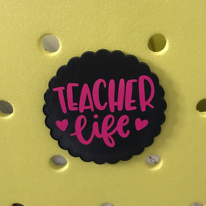 Teacher Life Bogg Bag Charms-Teacher Life Bogg Bits-Teacher Life Bag Charm-Bag Accessory-Bogg Bag Buttons-Teacher Life-Teacher Gift-Teach image 6