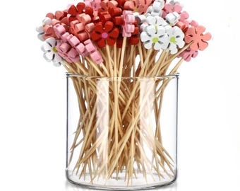 Daisy Flower Charcuterie Picks-Flower Cocktail Picks-Girls Party Charcuterie Pick-Tea Party Picks-Floral Party Picks-Tea Sandwich Picks