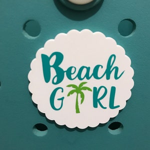 Beach Girl Bogg Bag Charms-Beach Girl Bogg Bits-Beach Girl Bag Charm-Bag Accessory-Bogg Bag Buttons-Beach Girl-Bogg Bag Accessories