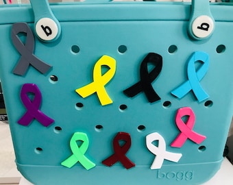 Awareness Ribbon Bogg Charm-Cancer Ribbon Bogg Charm-Breast Cancer Ribbon Bogg Charm-Awareness Ribbon Bogg Charm