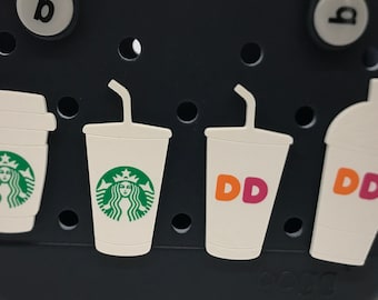 Coffee Bogg Charm-Dunkin Coffee Cup Bogg Bit-Starbucks Iced Coffee Bogg Charm-Latte Bogg Charm-Iced Coffee Bogg Bit-Screw Back Bogg Charm