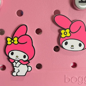My Melody Bogg Charm-Hello Kitty Bogg Bag Charm-Popular Bunny Bogg Bit-Melody Charm-Kawaii Bunny Bogg Charm-Hello Kitty Friend Charm