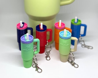 Mini 3D Printed Stanley Tumbler Charm-Mini Water Bottle Charm-Tumbler Bogg Key-Stanley Cup Key Chain