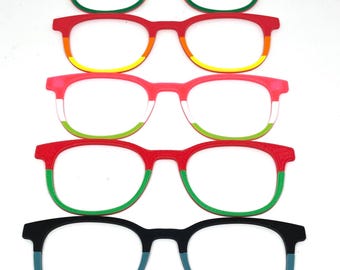 3D Printed Mulit Color Magnetic Topper- Multi Color Frame Topper-DIY Glasses Frame Topper-Custom Colors-2 Tone Topper-3 Tone Topper