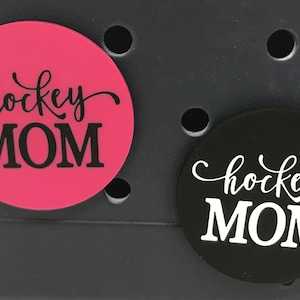 Hockey Mom Bogg Charm-Ice Hockey Bogg Bit Charm-Hockey Mom Bogg Bit-Ice Hockey Mom-Hockey Bogg Charms-Sports Bogg Bit-Screw Back Bogg Charm