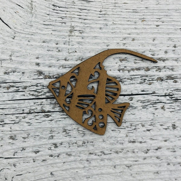 Laser Cut Fish Ornament-Laser Cut Chip Board-Fish Ornament-Fish Craft Blank-Fish Blank-Angel Fish