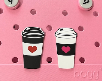 Coffee Cup Bogg Bit-Coffee Cup Bogg Charm-Dunkin Cold Cup Bogg Bit-Starbucks Iced Coffee Bogg Bag Bit-Cold Cup Bogg Bit-Iced Coffee Bogg Bit