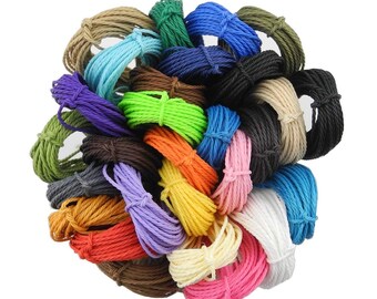 1mm Waxed Polyester Cord, 38 Feet of Waxed Cord, 1mm Beading Cord, Craft Cord-Jewelry Cord-Bracelet Cord-FREE Charms