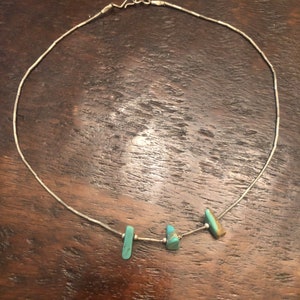 Turquoise Nugget Sterling Silver Necklace