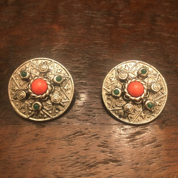 Lot of Six Pairs of Vintage Earrings - Orange - image 7